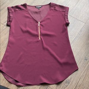 Express blouse with zipper detail